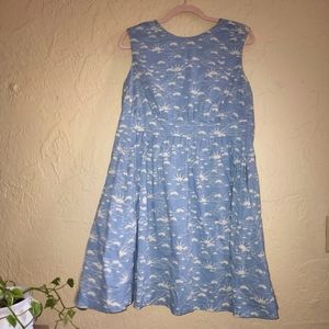 Emily Finn Lucy Clouds Sky Blue Dress XL
